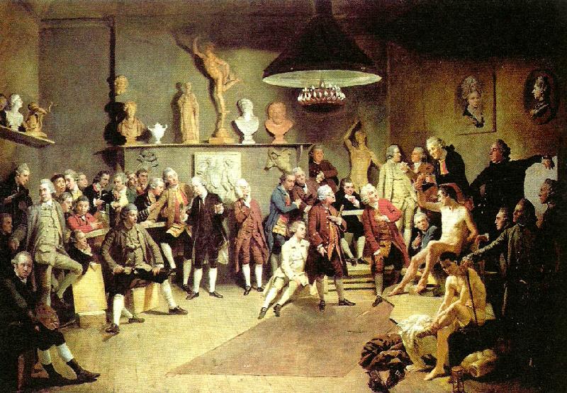Johann Zoffany the founders of the royal academy of arts oil painting picture